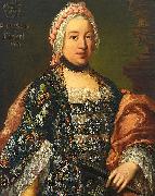 unknow artist Portrait der Anna Maria von Lippert, mit Wappen und Jahreszahl